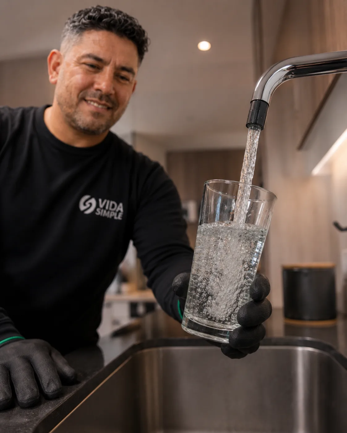 Agua cristalina después del flushing hidráulico